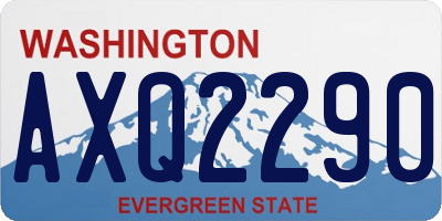 WA license plate AXQ2290