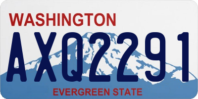 WA license plate AXQ2291