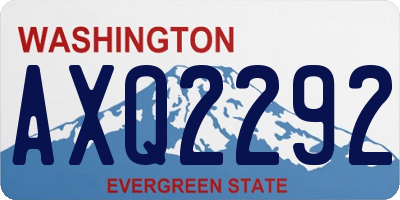 WA license plate AXQ2292