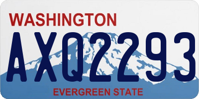 WA license plate AXQ2293