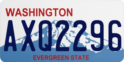 WA license plate AXQ2296