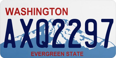WA license plate AXQ2297