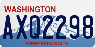 WA license plate AXQ2298