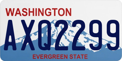 WA license plate AXQ2299