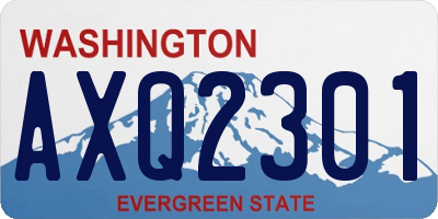 WA license plate AXQ2301
