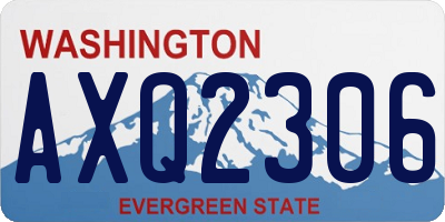 WA license plate AXQ2306