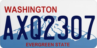 WA license plate AXQ2307