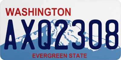 WA license plate AXQ2308