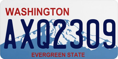 WA license plate AXQ2309