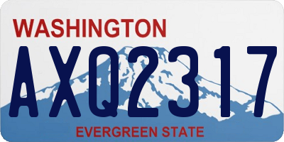 WA license plate AXQ2317