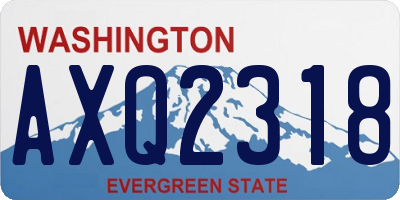 WA license plate AXQ2318