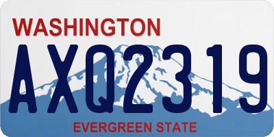 WA license plate AXQ2319
