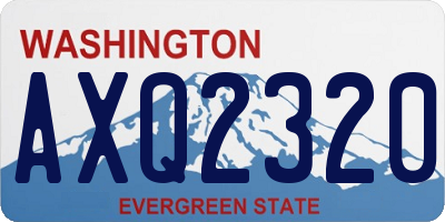 WA license plate AXQ2320
