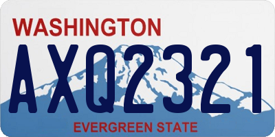 WA license plate AXQ2321