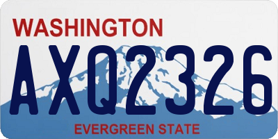 WA license plate AXQ2326