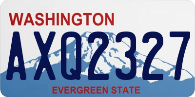 WA license plate AXQ2327