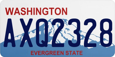 WA license plate AXQ2328