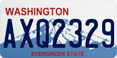 WA license plate AXQ2329