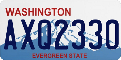 WA license plate AXQ2330