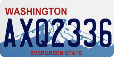 WA license plate AXQ2336