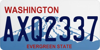 WA license plate AXQ2337