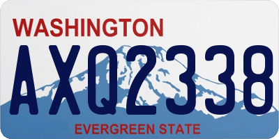 WA license plate AXQ2338