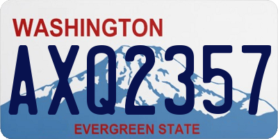 WA license plate AXQ2357