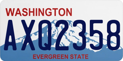 WA license plate AXQ2358