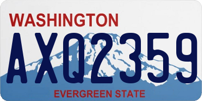 WA license plate AXQ2359