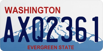 WA license plate AXQ2361