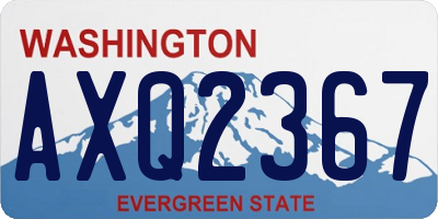 WA license plate AXQ2367