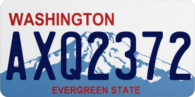 WA license plate AXQ2372