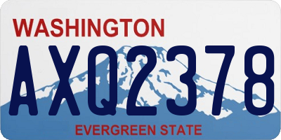 WA license plate AXQ2378