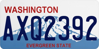 WA license plate AXQ2392