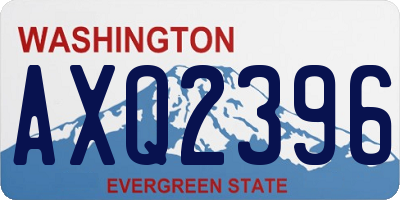 WA license plate AXQ2396