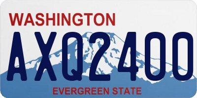 WA license plate AXQ2400