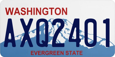 WA license plate AXQ2401