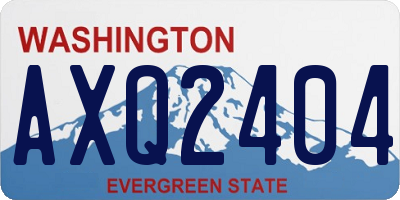 WA license plate AXQ2404