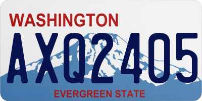 WA license plate AXQ2405