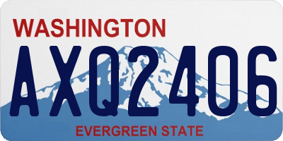 WA license plate AXQ2406
