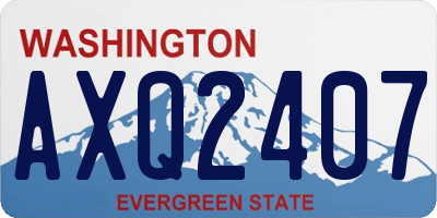 WA license plate AXQ2407