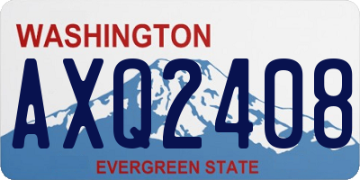 WA license plate AXQ2408