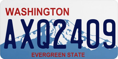 WA license plate AXQ2409
