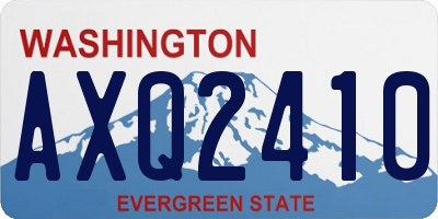 WA license plate AXQ2410