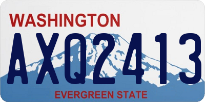 WA license plate AXQ2413