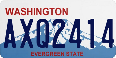 WA license plate AXQ2414