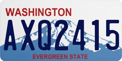 WA license plate AXQ2415