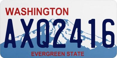 WA license plate AXQ2416