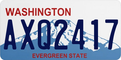 WA license plate AXQ2417