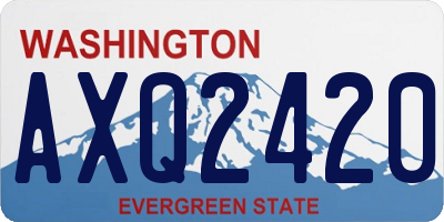 WA license plate AXQ2420